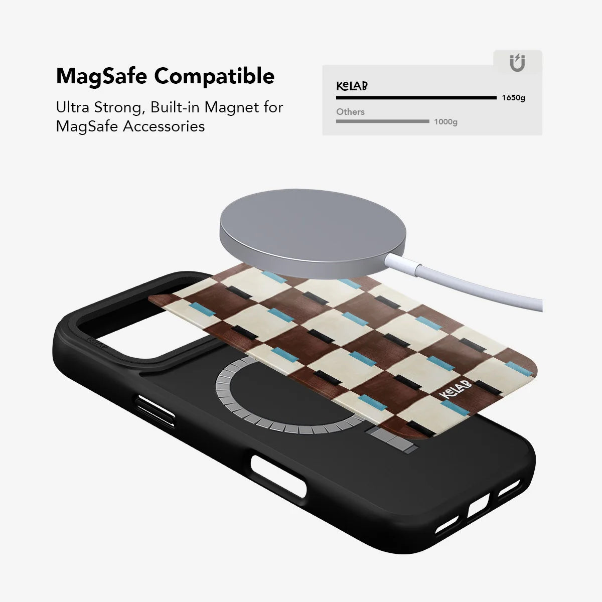 Cerulean Check | Brown Checkered iPhone Case