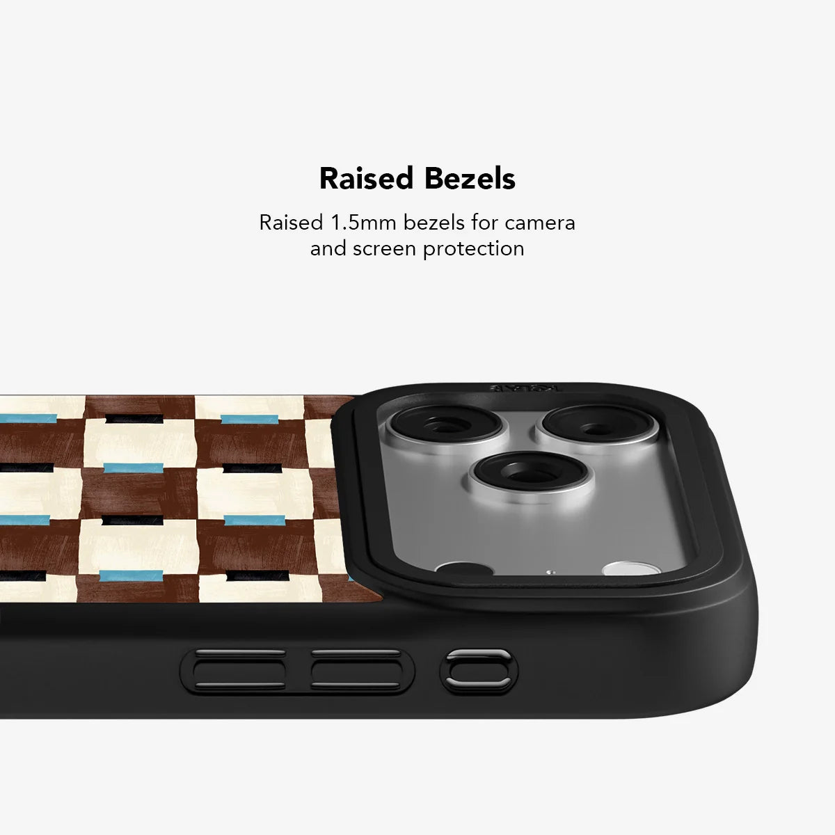 Cerulean Check | Brown Checkered iPhone Case