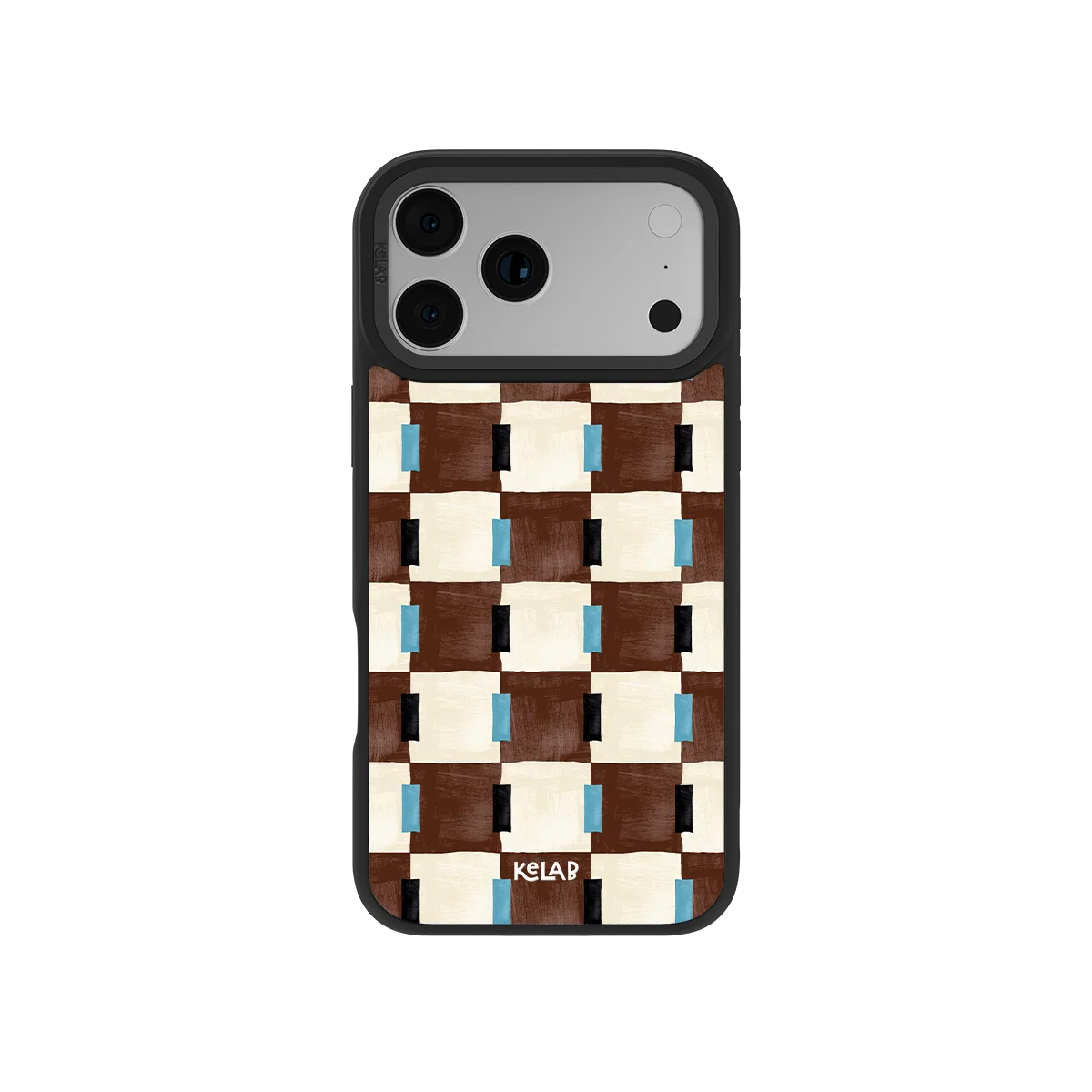 Cerulean Check | Brown Checkered iPhone Case