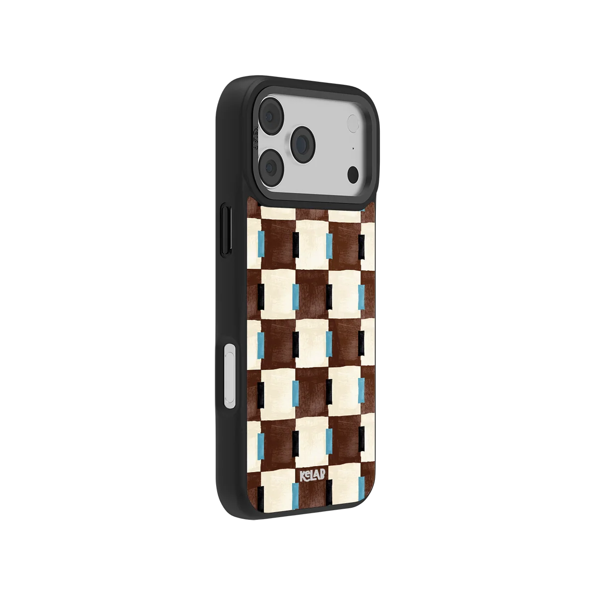Cerulean Check | Brown Checkered iPhone Case
