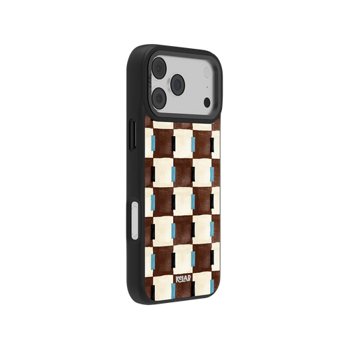 Cerulean Check | Brown Checkered iPhone Case