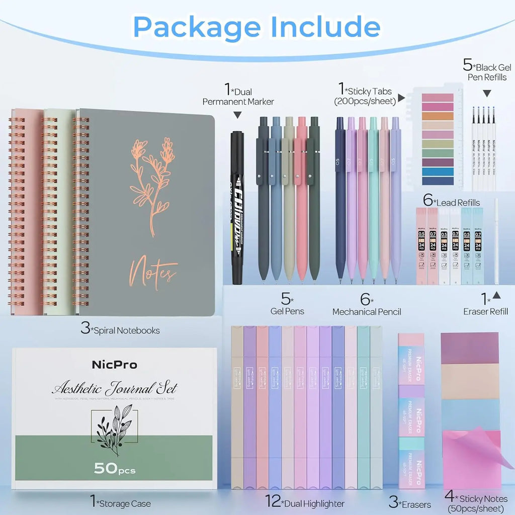 Chic Study Notebook Set