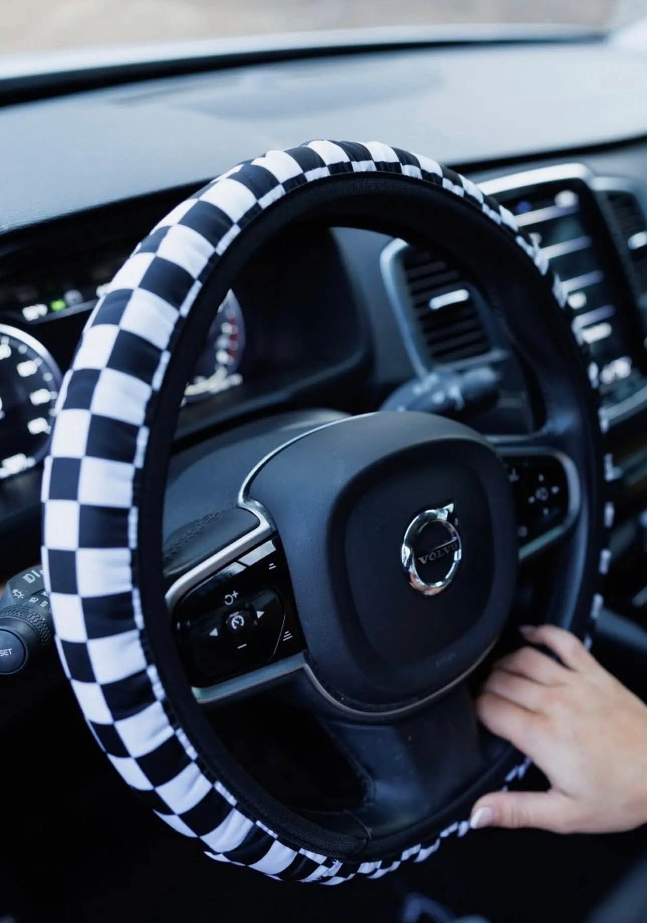 Checkered Steering wheel cover