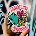 Support My Addiction Iced Coffee Car Freshie