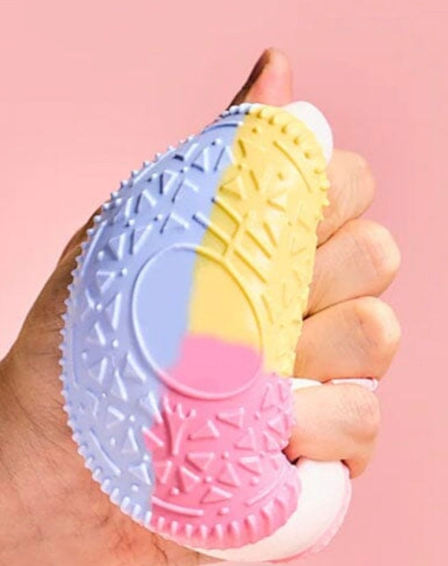 SqueezeSquad Taba Deluxe Premium Silicone Squishies® Fidget Toy - Sandwich Cookie
