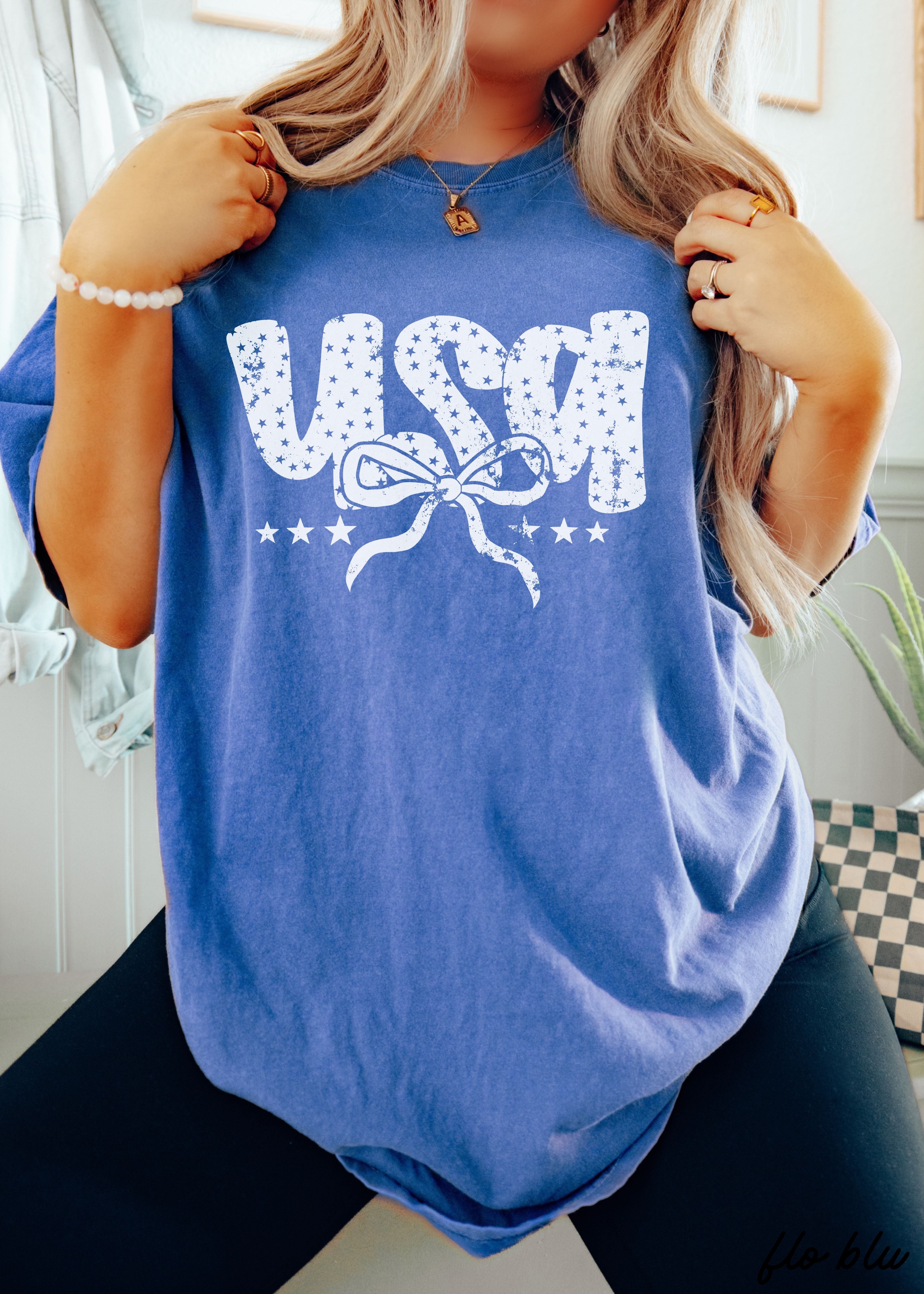 USA Bubble Coquette Tee *10 Colors (S-3X)