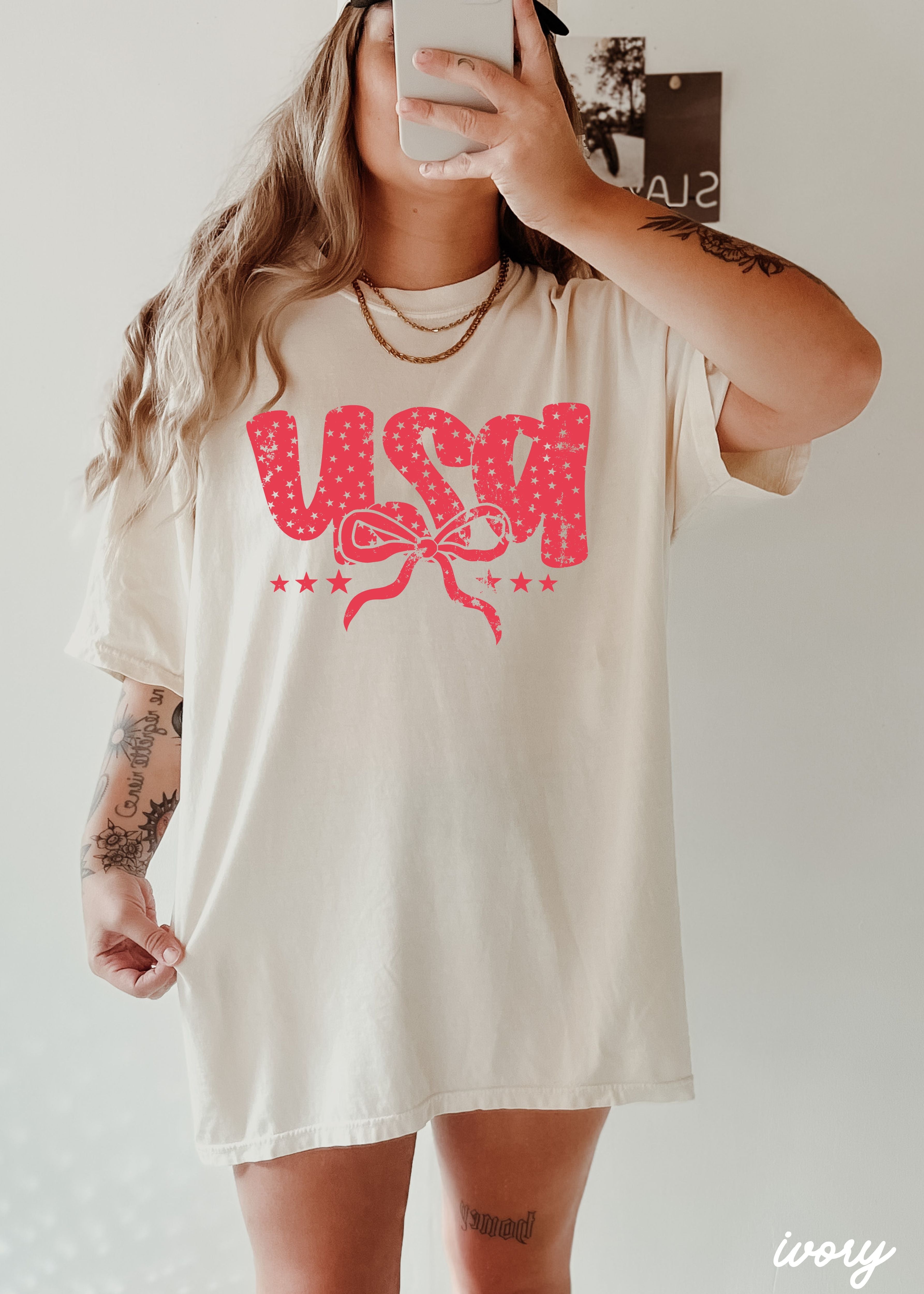 USA Bubble Coquette Tee *10 Colors (S-3X)