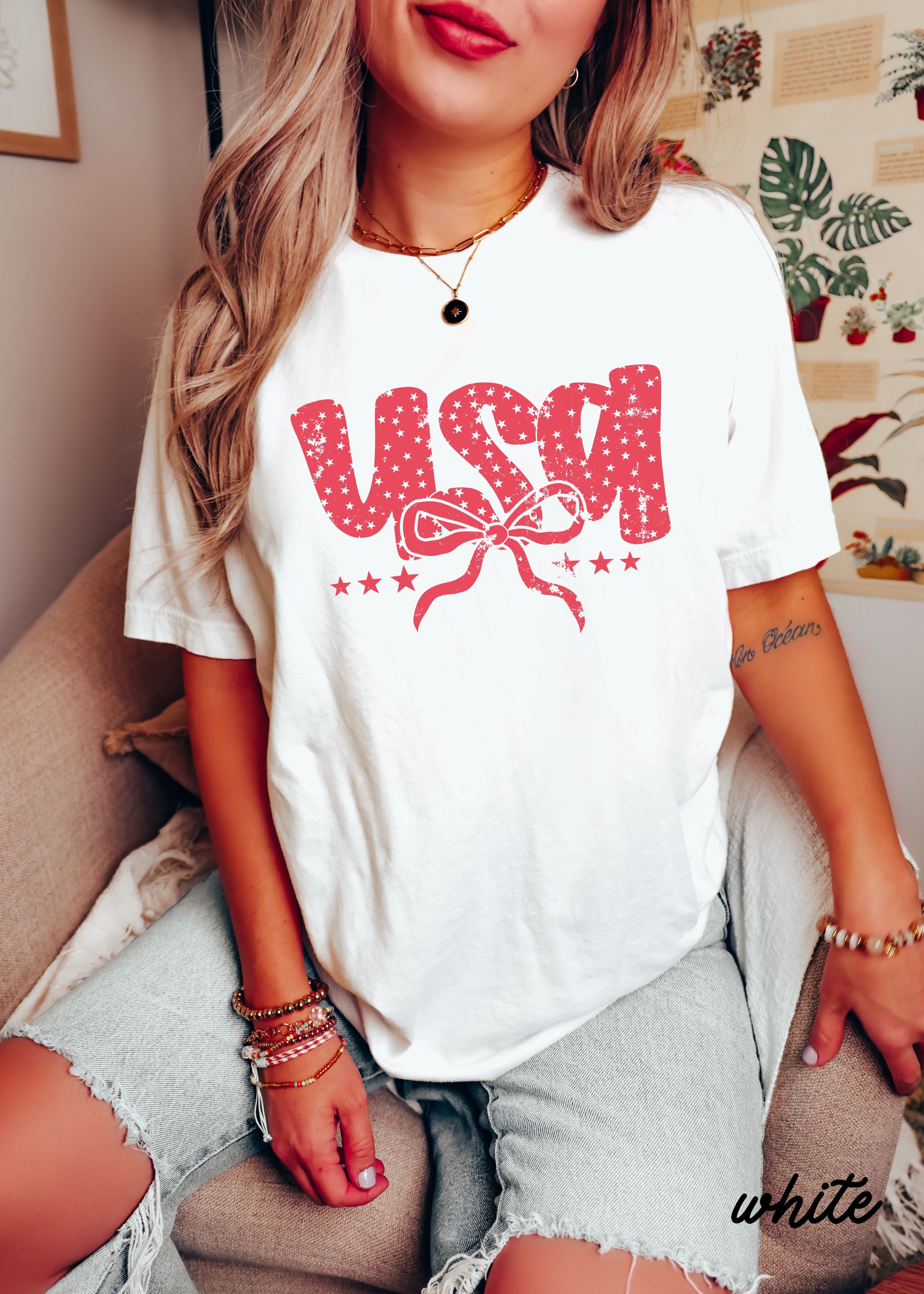 USA Bubble Coquette Tee *10 Colors (S-3X)