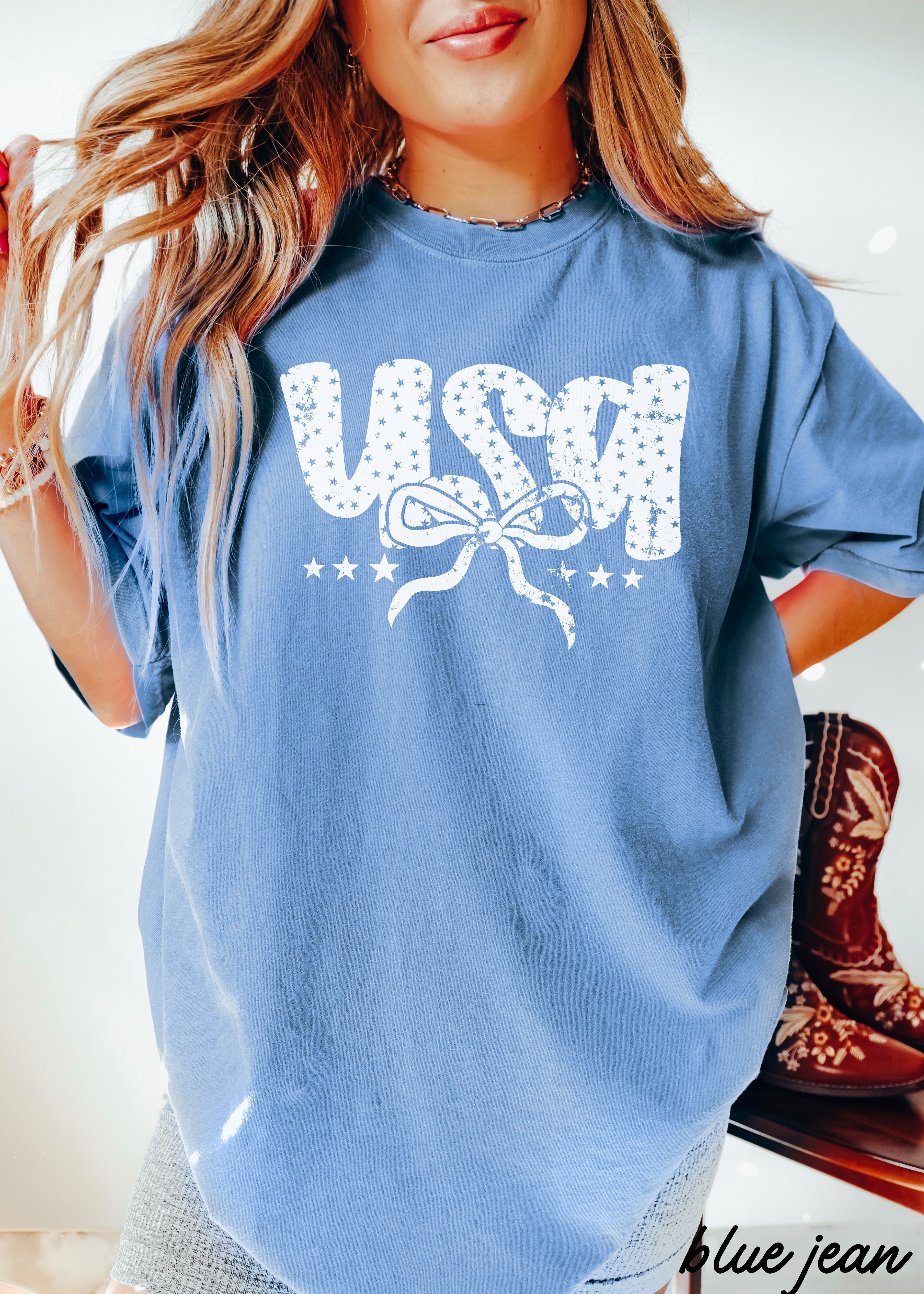 USA Bubble Coquette Tee *10 Colors (S-3X)