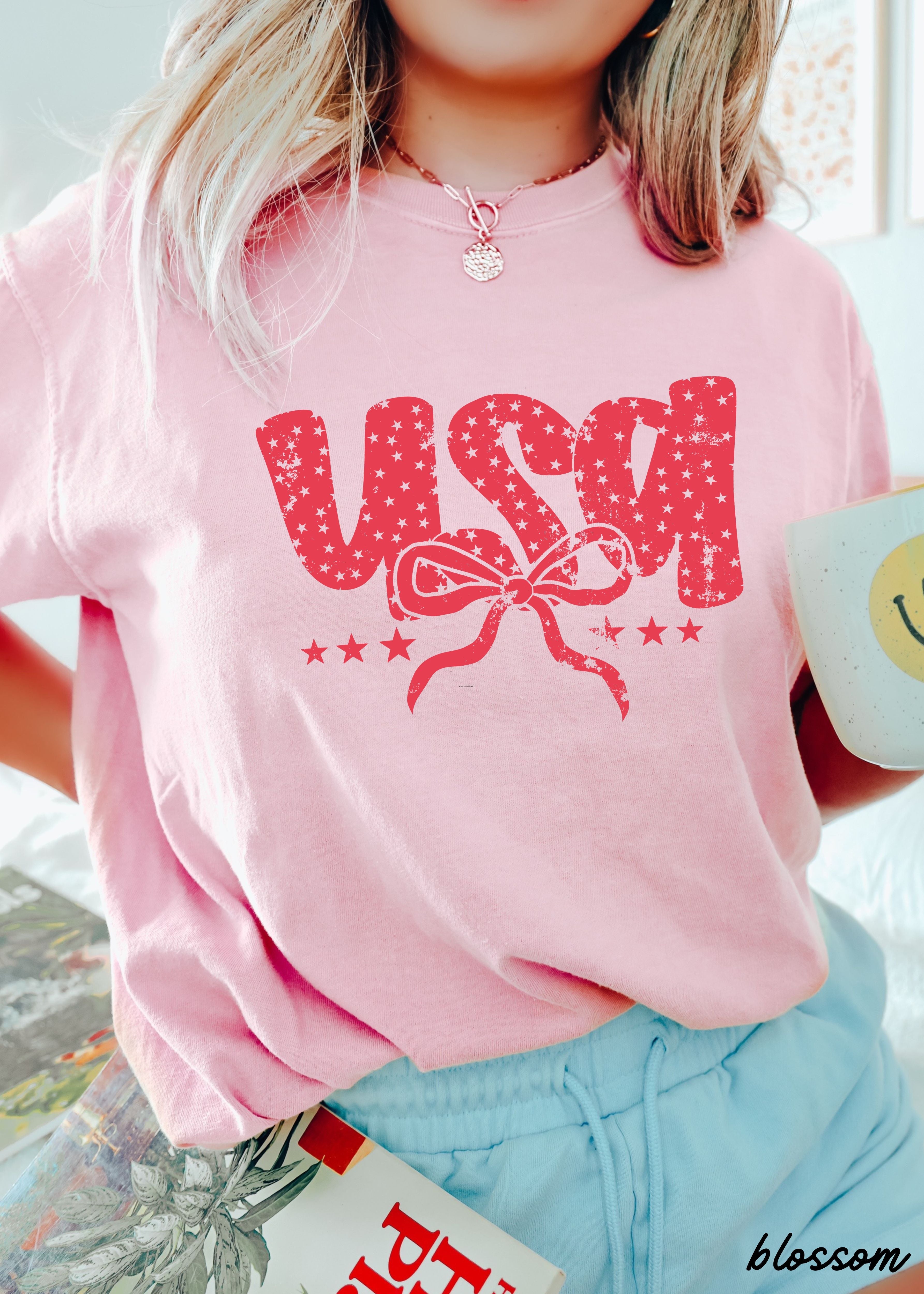 USA Bubble Coquette Tee *10 Colors (S-3X)