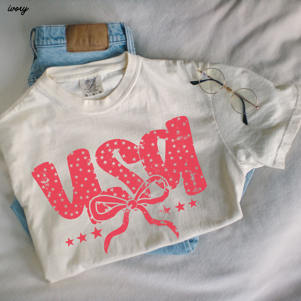 USA Bubble Coquette Tee *10 Colors (S-3X)