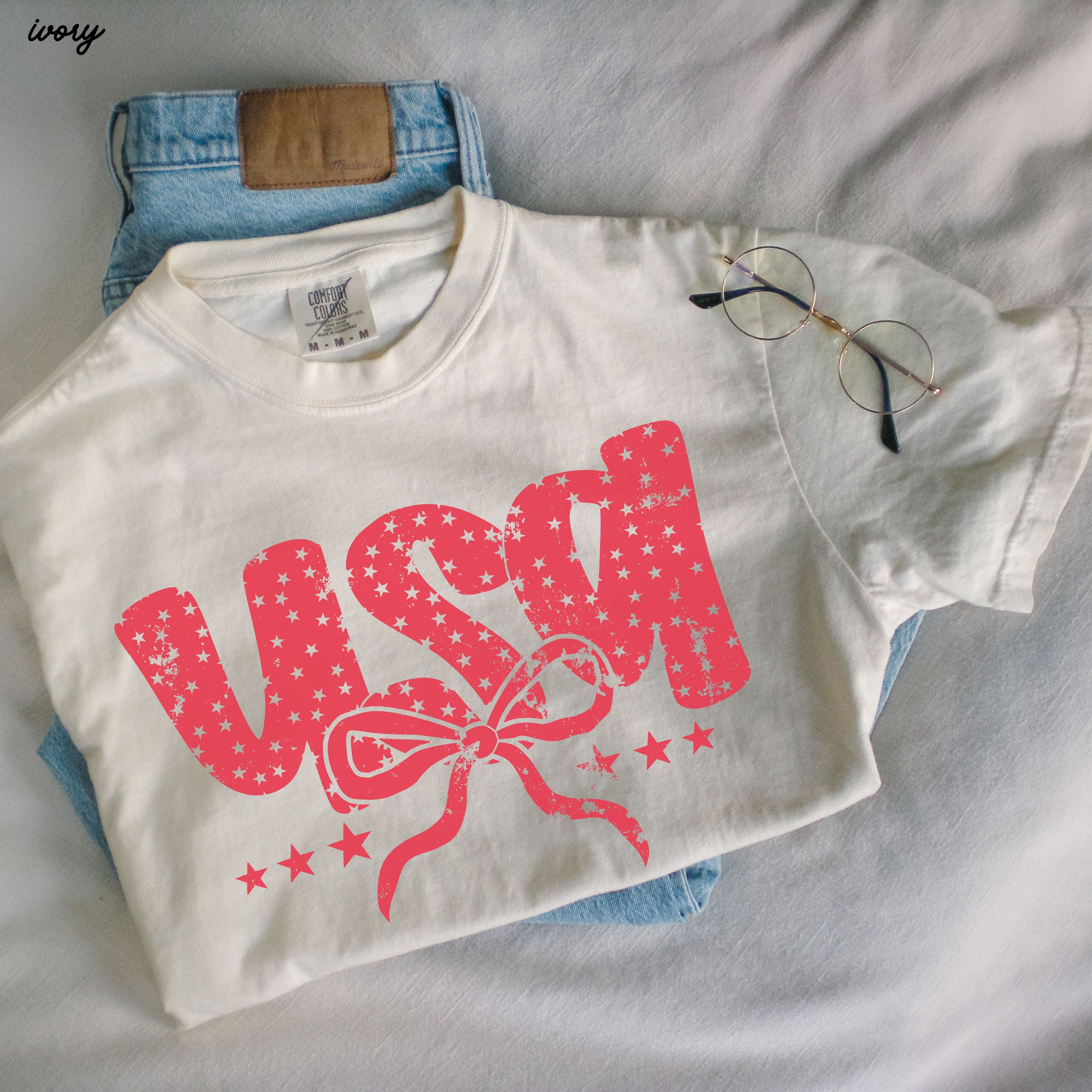 USA Bubble Coquette Tee *10 Colors (S-3X)