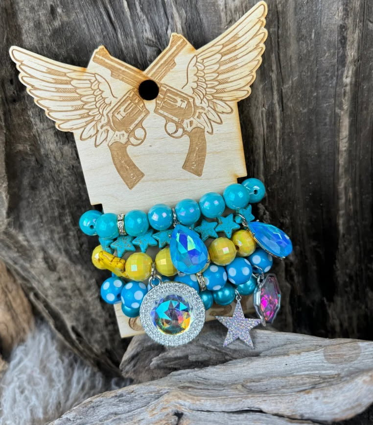 Bracelet Stack Turquoise Mustard